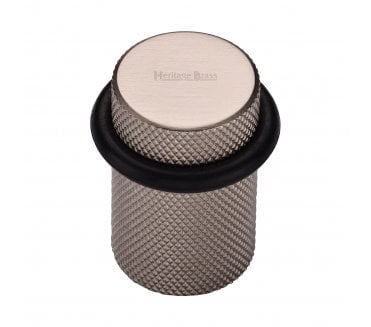 Heritage Brass V1085 Knurled Floor Door Stop - Satin Nickel