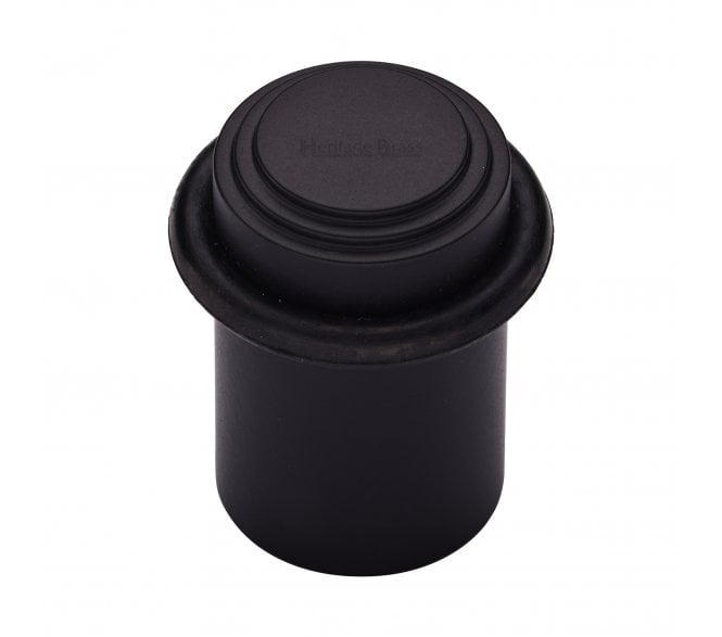 Heritage Brass V1086 Stepped Floor Door Stop - Matt Black