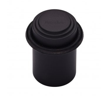 Heritage Brass V1086 Stepped Floor Door Stop - Matt Black