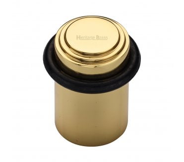 Heritage Brass V1086 Stepped Floor Door Stop - Polished Brass