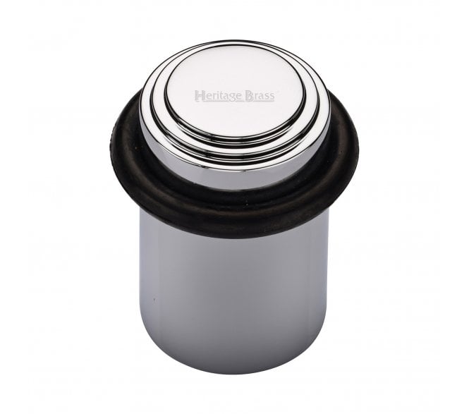 Heritage Brass V1086 Stepped Floor Door Stop - Polished Chrome