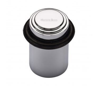 Heritage Brass V1086 Stepped Floor Door Stop - Polished Chrome