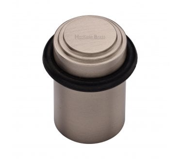 Heritage Brass V1086 Stepped Floor Door Stop - Satin Nickel