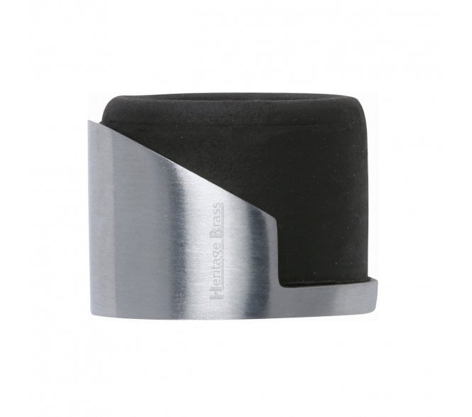 Heritage Brass V1087 Round Floor Door Stop - Satin Chrome