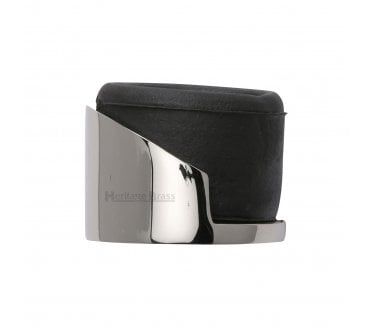 Heritage Brass V1088 Rounded Floor Doorstop - Polished Nickel