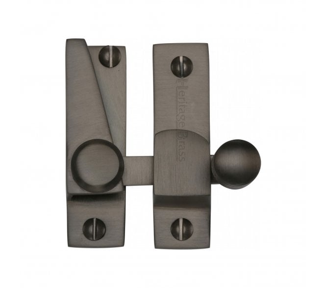 Heritage Brass V1105 Grooved Hook Sash Fastener - Matt Bronze
