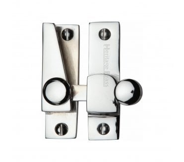 Heritage Brass V1105 Grooved Hook Sash Fastener - Polished Chrome