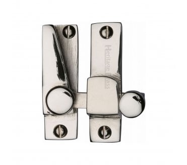 Heritage Brass V1105 Grooved Hook Sash Fastener - Polished Nickel