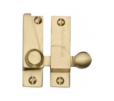 Heritage Brass V1105 Grooved Hook Sash Fastener - Satin Brass