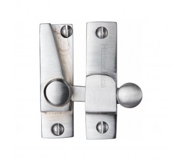Heritage Brass V1105 Grooved Hook Sash Fastener - Satin Chrome