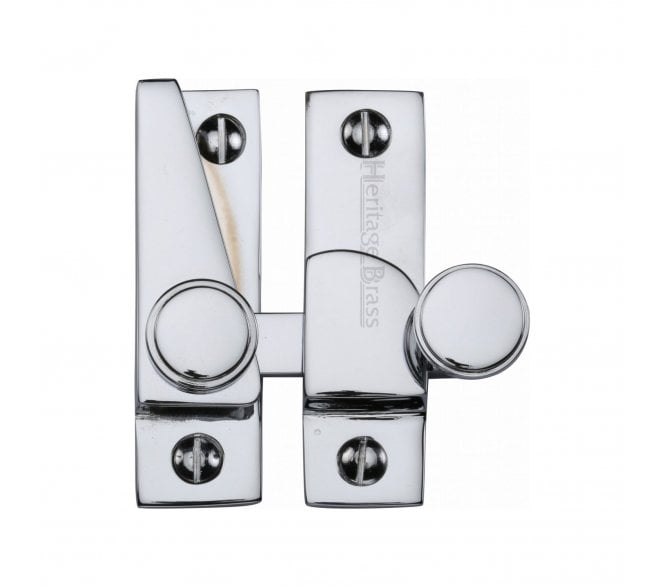 Heritage Brass V1106 Lined Hook Sash Fastener - Polished Chrome