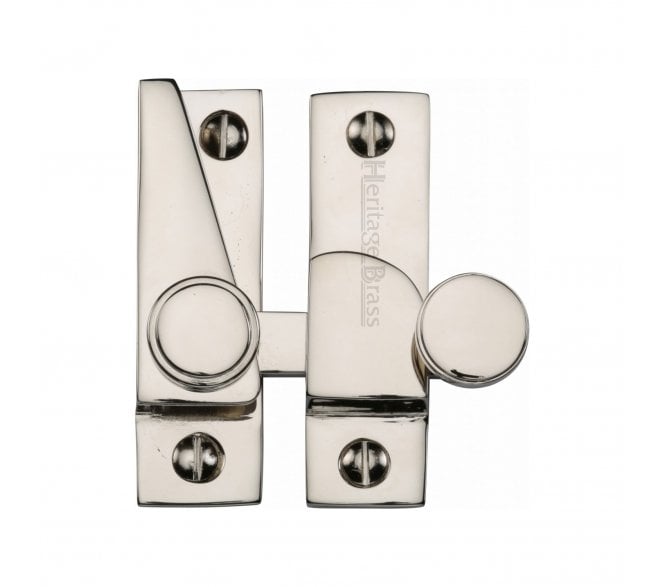 Heritage Brass V1106 Lined Hook Sash Fastener - Polished Nickel