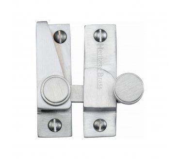 Heritage Brass V1106 Lined Hook Sash Fastener - Satin Chrome
