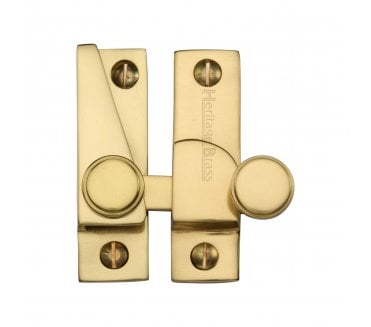 Heritage Brass V1106 Lined Hook Sash Fastener - Unlacquered Brass