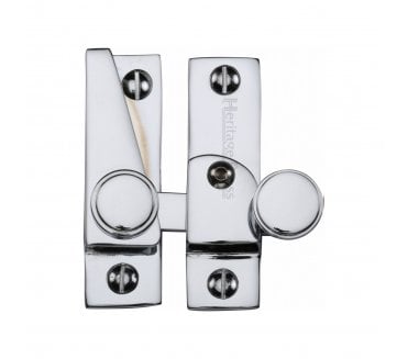 Heritage Brass V1106L Lined Hook Sash Fastener (Lockable) - Polished Chrome