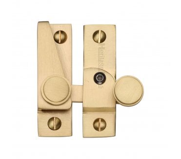 Heritage Brass V1106L Lined Hook Sash Fastener (Lockable) - Satin Brass
