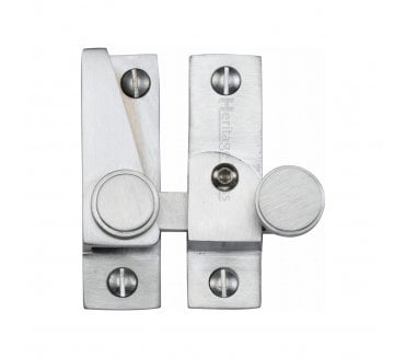 Heritage Brass V1106L Lined Hook Sash Fastener (Lockable) - Satin Chrome