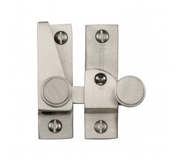 Heritage Brass V1106L Lined Hook Sash Fastener (Lockable) - Satin Nickel