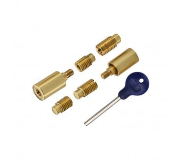 Heritage Brass V1108 Sash Window Sash Stops (Pair) W/ Key - Polished Brass