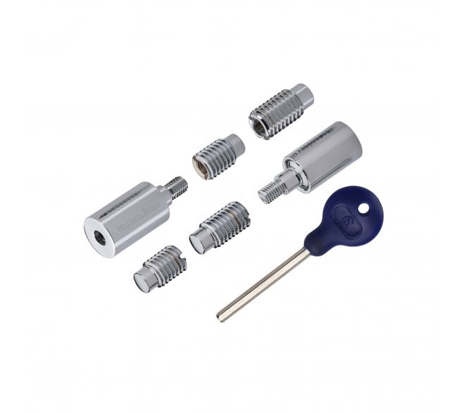 Heritage Brass V1108 Sash Window Sash Stops (Pair) W/ Key - Polished Chrome