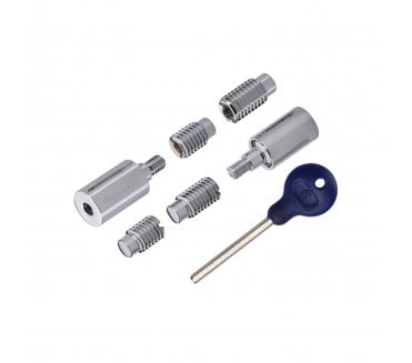 Heritage Brass V1108 Sash Window Sash Stops (Pair) W/ Key - Polished Chrome