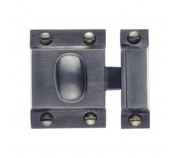 Heritage Brass V1112 Cupboard Latch With Oval Turn - Matt Black