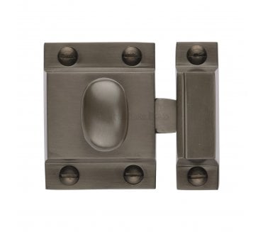 Heritage Brass V1112 Cupboard Latch With Oval Turn - Matt Bronze