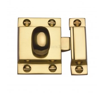Heritage Brass V1112 Cupboard Latch With Oval Turn - Polished Brass