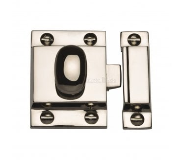 Heritage Brass V1112 Cupboard Latch With Oval Turn - Polished Nickel