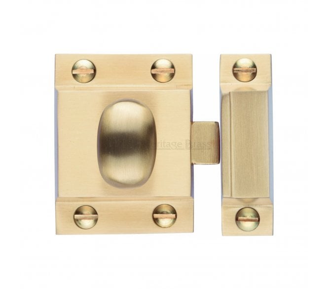 Heritage Brass V1112 Cupboard Latch With Oval Turn - Satin Brass