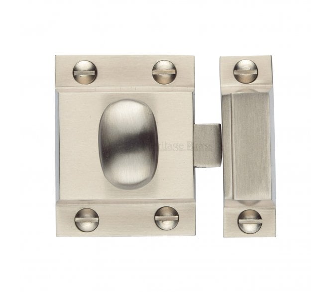 Heritage Brass V1112 Cupboard Latch With Oval Turn - Satin Nickel