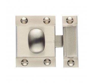 Heritage Brass V1112 Cupboard Latch With Oval Turn - Satin Nickel