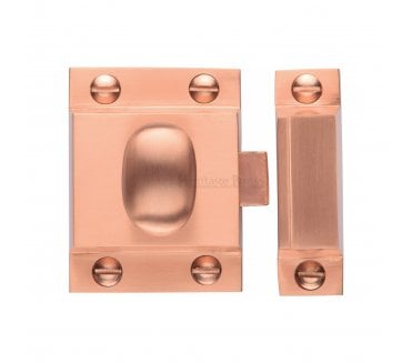 Heritage Brass V1112 Cupboard Latch With Oval Turn - Satin Rose Gold