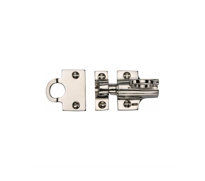 Heritage Brass V1117 Sprung Window Fanlight Catch - Polished Nickel