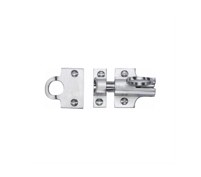 Heritage Brass V1117 Sprung Window Fanlight Catch - Satin Chrome