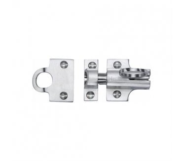 Heritage Brass V1117 Sprung Window Fanlight Catch - Satin Chrome