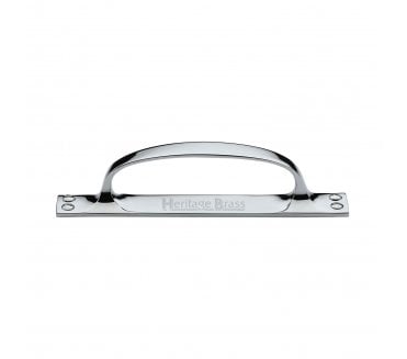 Heritage Brass V1142 Cabinet Pull Handle On Plate 172mm - Polished Chrome