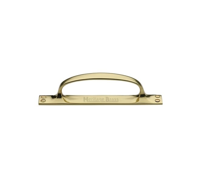 Heritage Brass V1142 Cabinet Pull Handles on Plate 172mm - Polished Brass