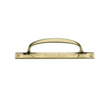 Heritage Brass V1142 Cabinet Pull Handles on Plate 172mm - Polished Brass