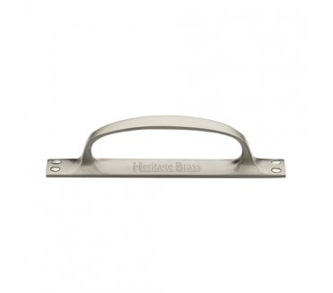 Heritage Brass V1142 Cabinet Pull Handles on Plate 172mm - Satin Nickel