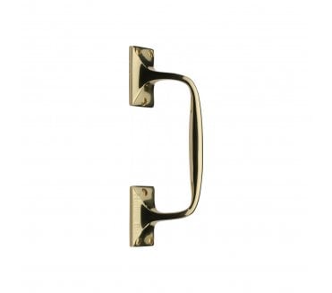 Heritage Brass V1150 Cranked Pull Handle 253mm - Polished Brass