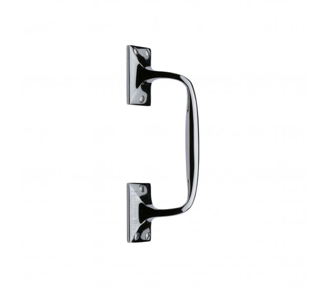 Heritage Brass V1150 Cranked Pull Handle 253mm - Polished Chrome