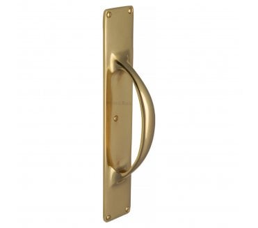 Heritage Brass V1155 One-Piece Pull Handle On 303x53mm Backplate - Polished Brass