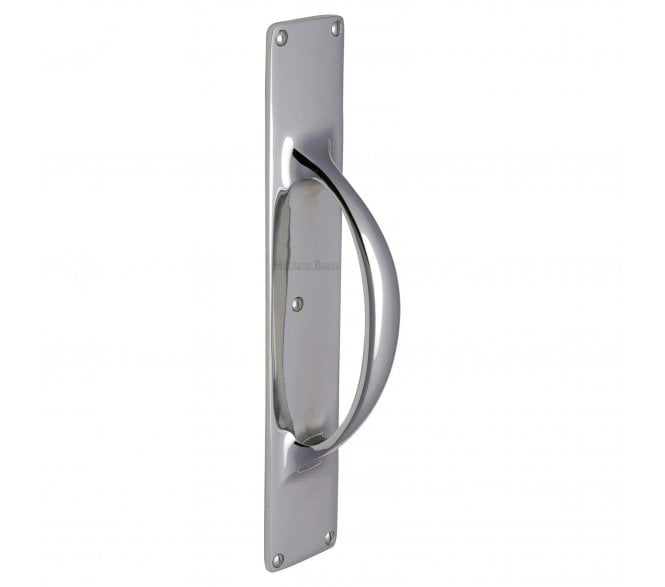 Heritage Brass V1155 One-Piece Pull Handle On 303x53mm Backplate - Polished Chrome
