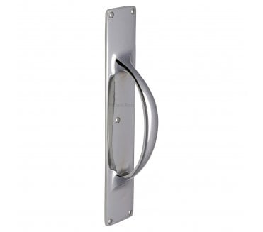 Heritage Brass V1155 One-Piece Pull Handle On 303x53mm Backplate - Polished Chrome
