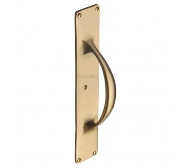 Heritage Brass V1155 One-Piece Pull Handle On 303x53mm Backplate - Satin Brass