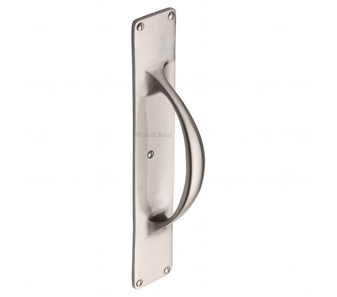 Heritage Brass V1155 One-Piece Pull Handle On 303x53mm Backplate - Satin Nickel