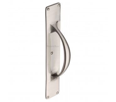 Heritage Brass V1155 One-Piece Pull Handle On 303x53mm Backplate - Satin Nickel