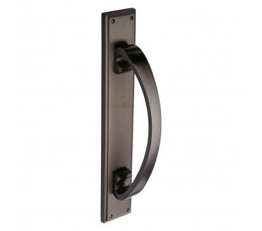 Heritage Brass V1162 Large Pull Handle On 460x76mm Backplate - Matt Bronze