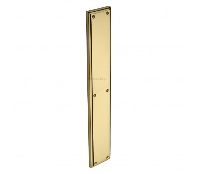 Heritage Brass V1166 Large Finger Plate 464x76mm - Polished Brass